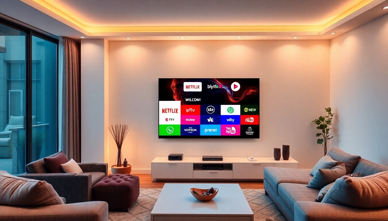 Stream vibrant IPTV channels with our abonnement iptv setup in a cozy living room.