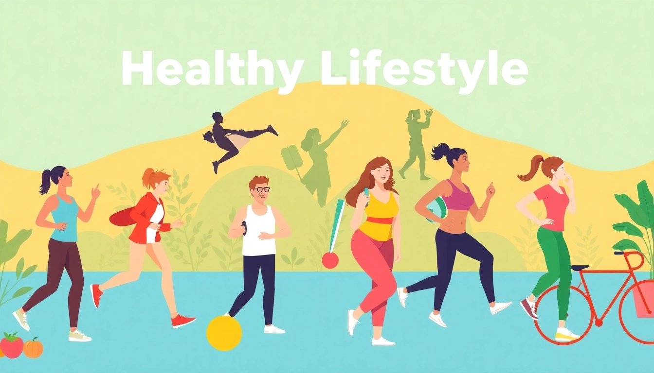 Promote health by showcasing diverse people exercising and enjoying nutritious foods