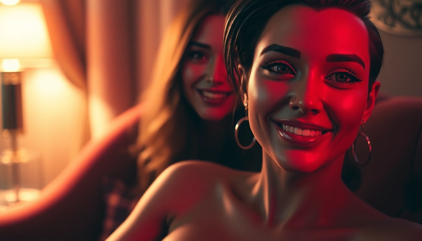 Engage with a lifelike AI sexy chat character in a cozy, intimate setting.