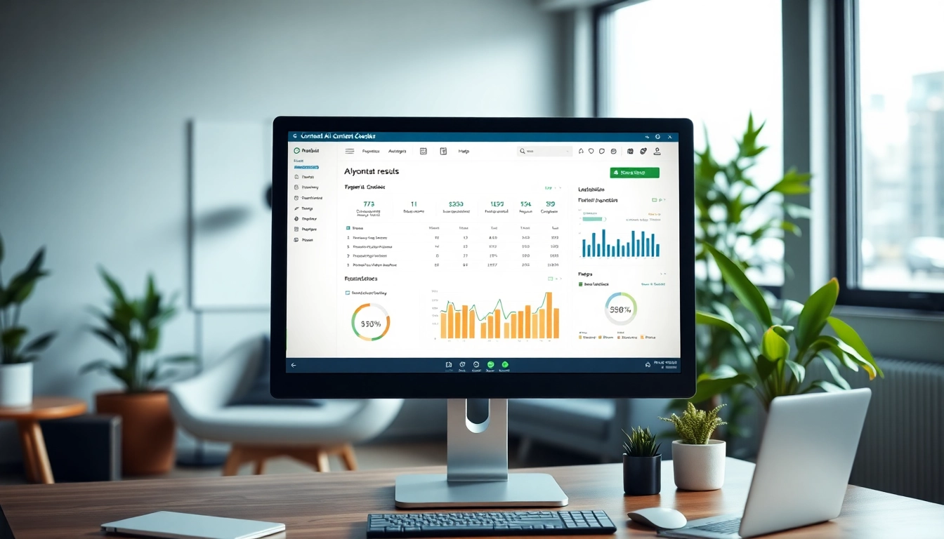 Engage with an AI checker displaying content analysis and metrics on a modern screen.