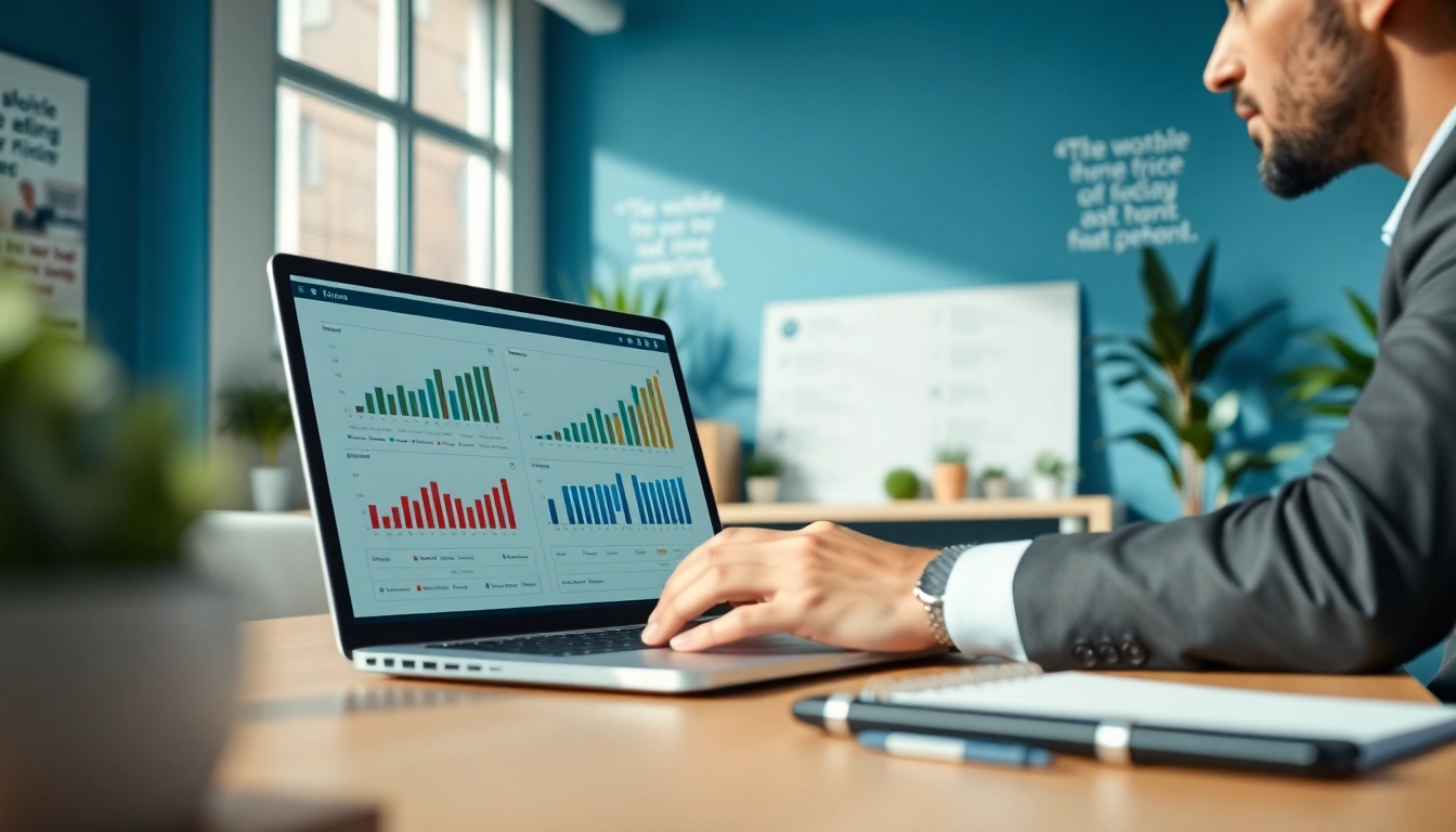 Conduct competitor pricing analysis with a professional examining data in a modern office.