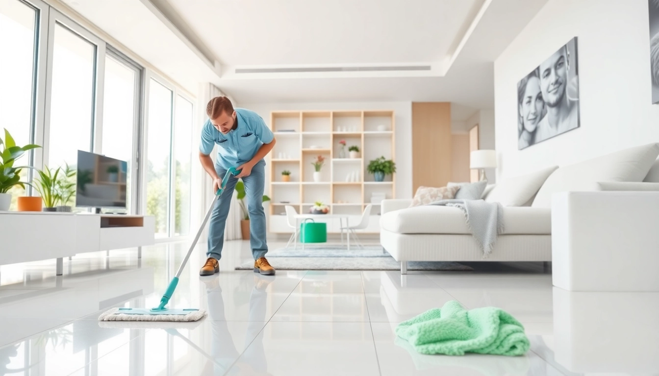 Efficient bond cleaning Logan service demonstrated by a professional team in an apartment.