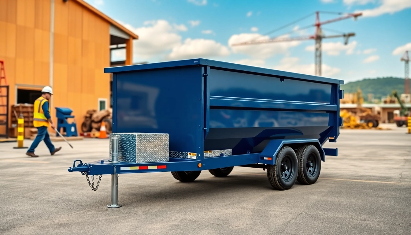 View high-quality dumpster trailers for sale, showcasing strong design and features for construction use.