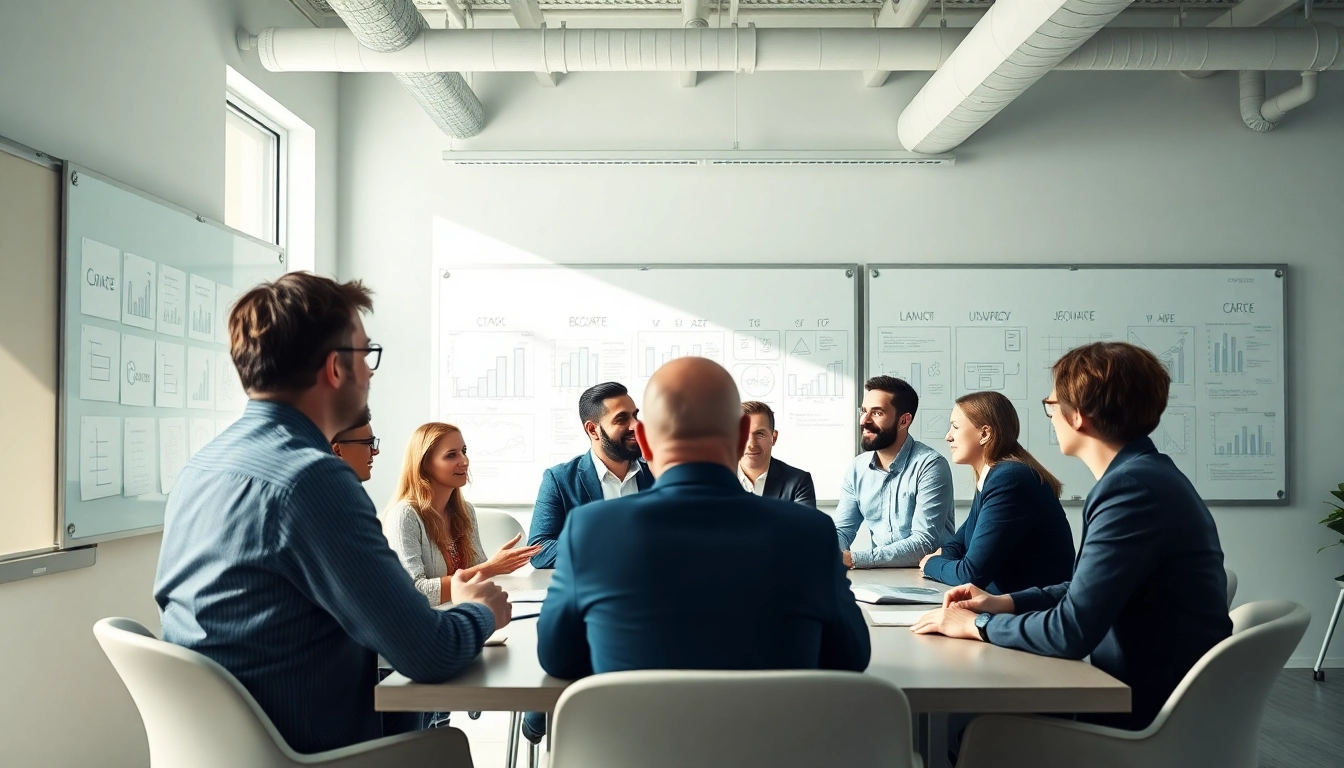 Collaborative entrepreneurs planning to Launch Successful Startup in a bright coworking space.