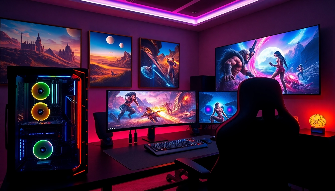 Mendapatkan pengalaman hebat saat bermain game online dengan setup gaming yang modern dan sejuk.