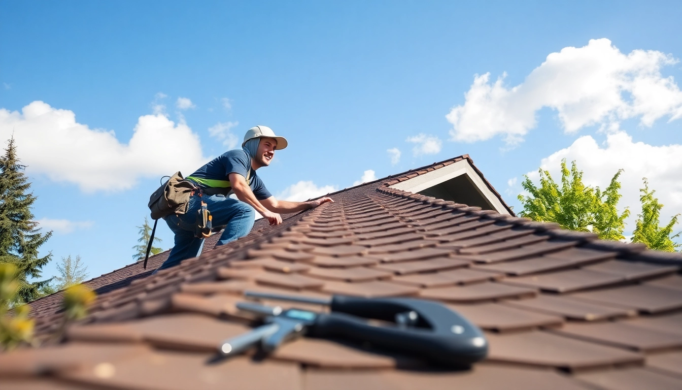 Inspecting roofing work in Vancouver WA, showcasing roofing companies Vancouver Wa expertise and quality.