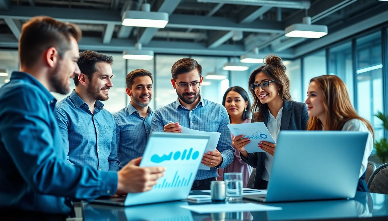 Boost your online marketing edmonton strategies with a proactive team discussing insights.