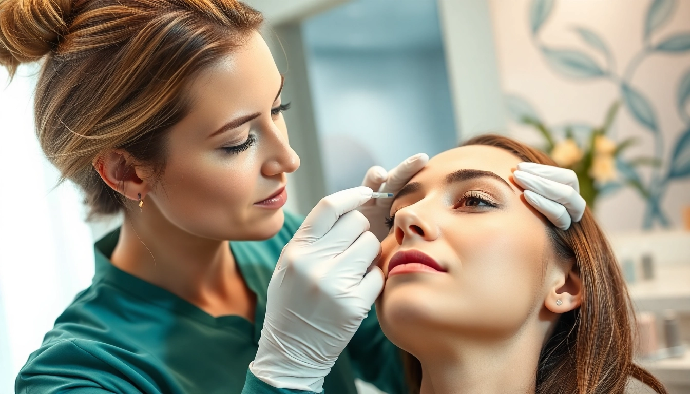 Professional administering instagram botox treatment in a serene medspa setting.