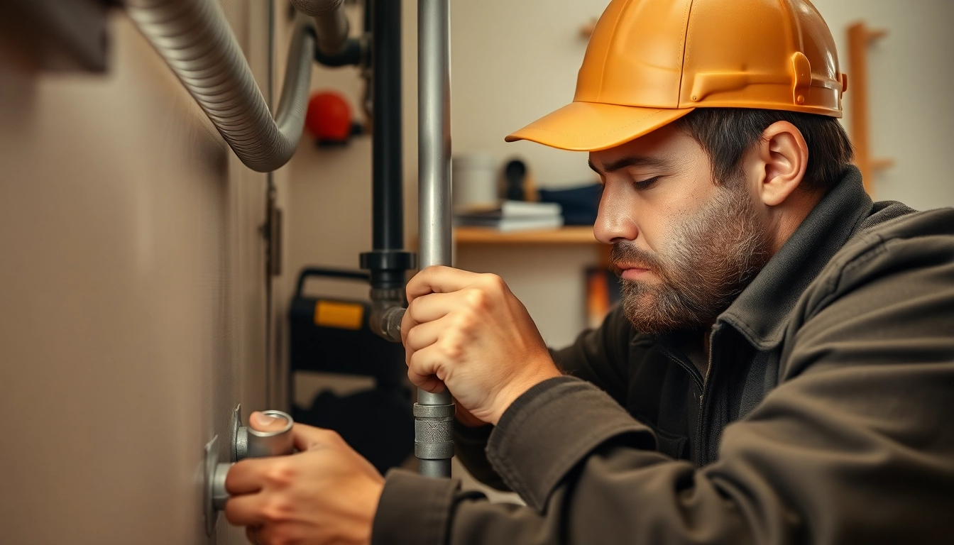 Emergency Plumber Sydney fixing a leak in a cozy home, showcasing professionalism and expertise.