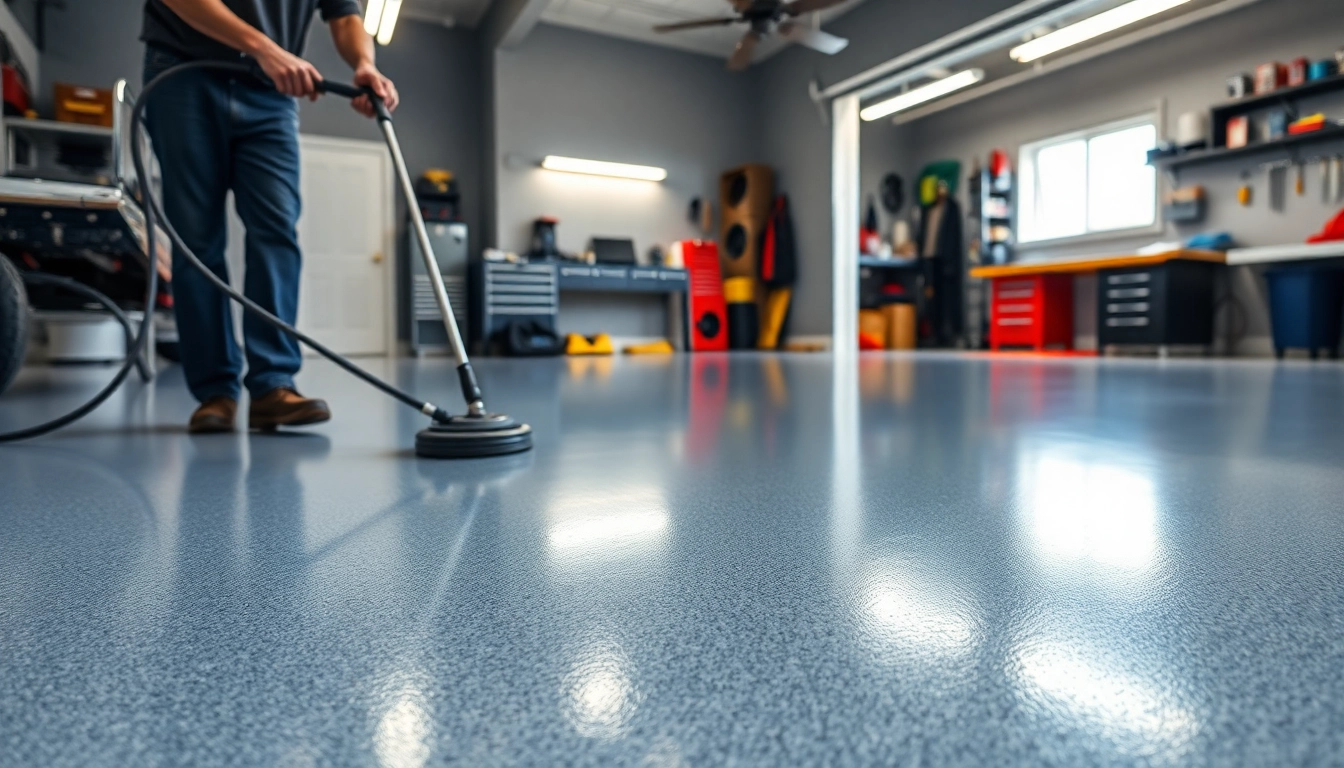 Enhance your garage with Concrete Coating MN showcasing a glossy finish and professional application.