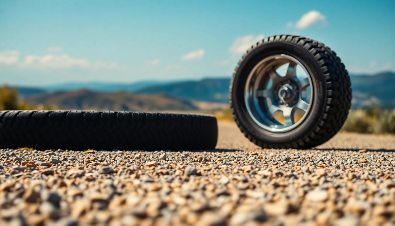 Showcasing General tires with detailed tread patterns in a bright outdoor setting.