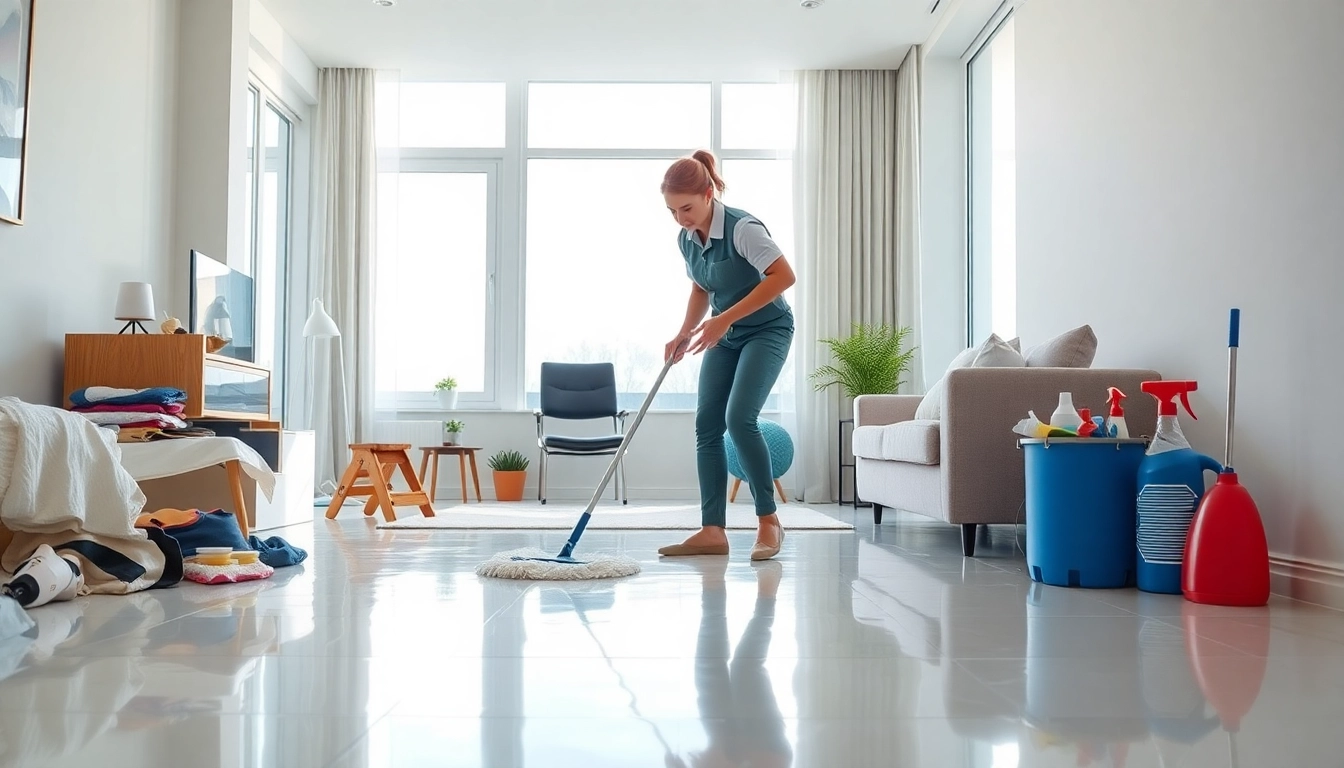 Professional bond cleaning Logan service transforming a modern apartment into a pristine living space.