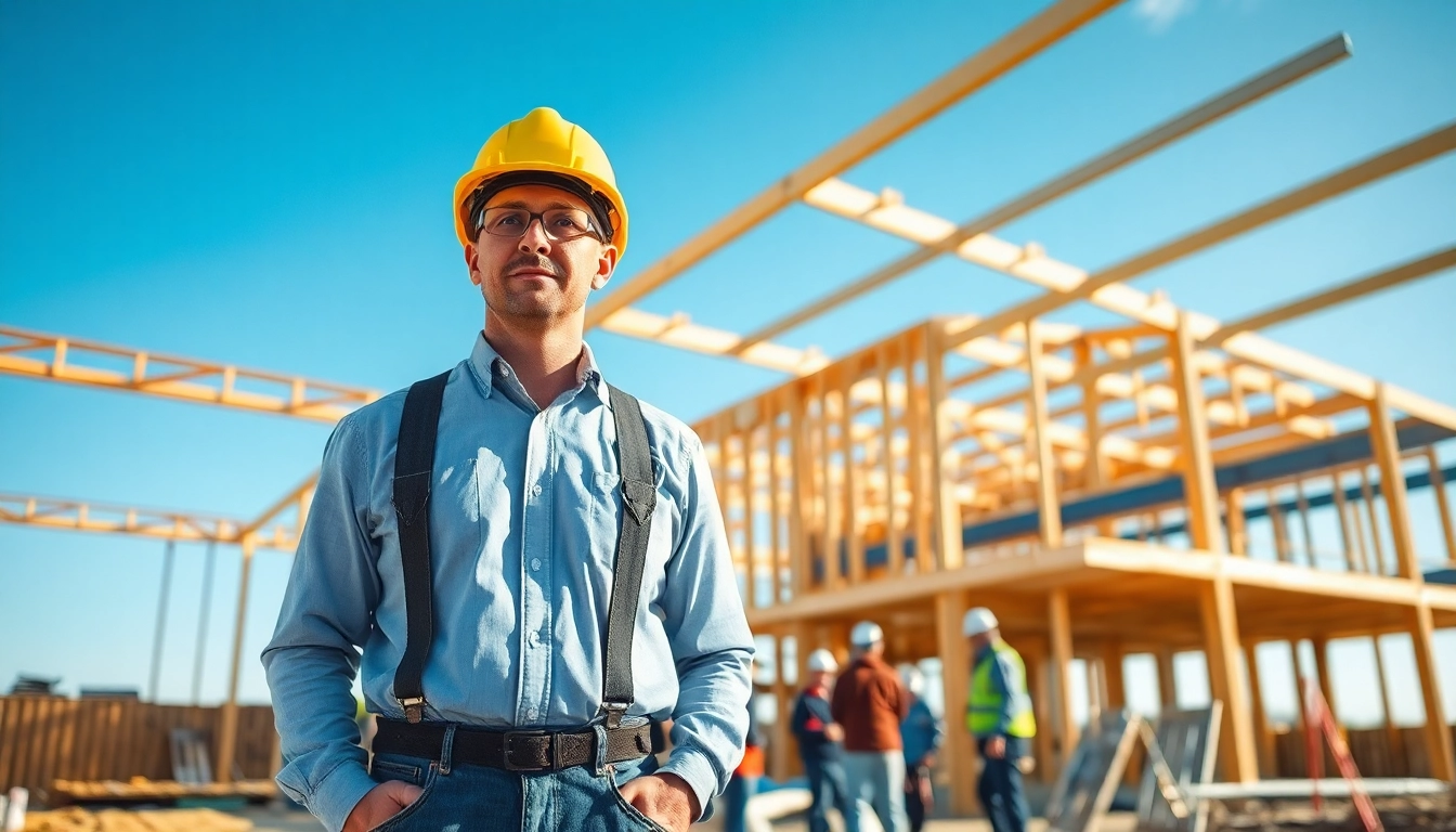 New Jersey Commercial General Contractor supervising a lively construction site with workers collaborating.