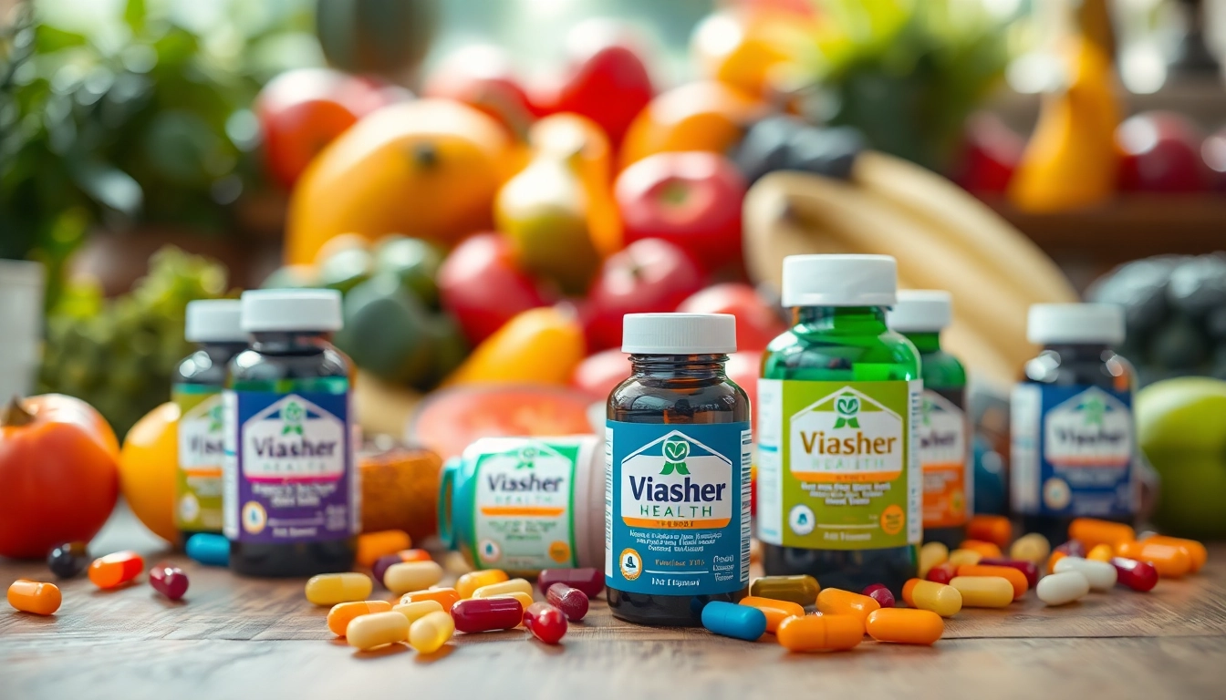 Maxi Health kosher vitamins arrayed with fresh produce, promoting healthy living.