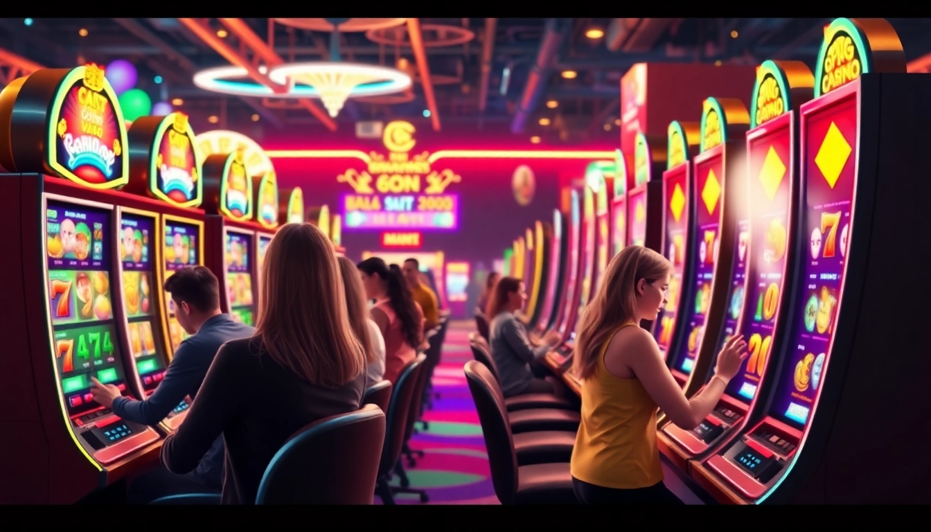 Play exciting pg slot machines at a lively online casino with vibrant graphics.