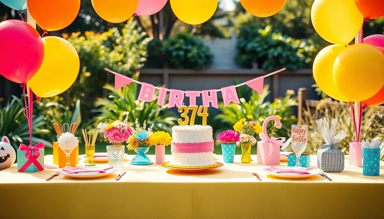 Celebrate a customizable birthday party with vibrant decorations and personalized themes.
