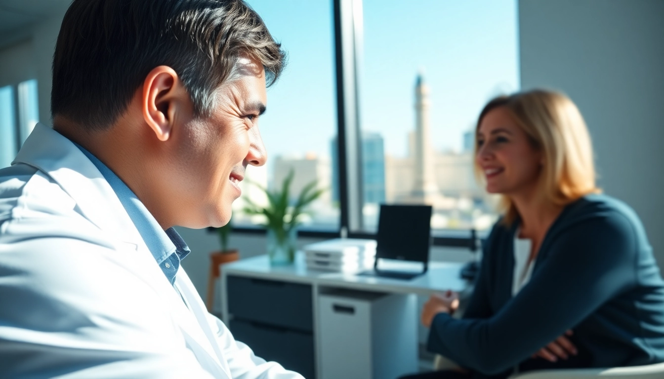 Engaging scene of las vegas concierge doctors consulting with patients in a welcoming environment.