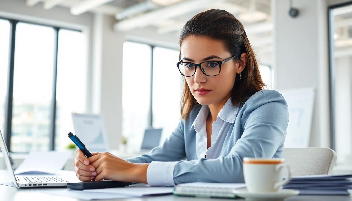 Find Accountants near me in a professional office setting, showcasing an accountant at work.