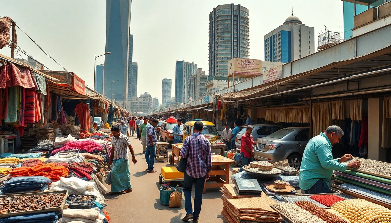 Showcasing surat economy with vibrant textile and diamond industries bustling in Surat city.