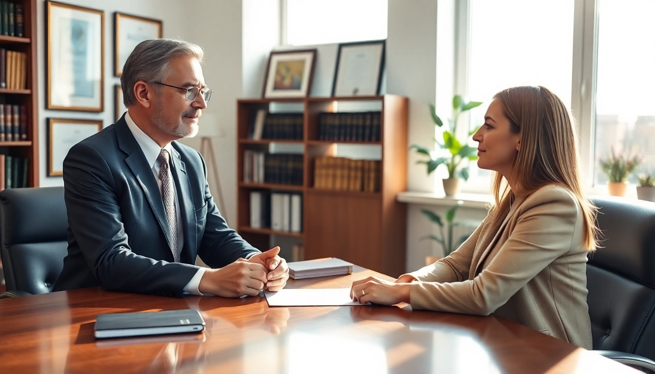 Consultation about Fixed Fee Divorce in a professional office setting with lawyer and client.